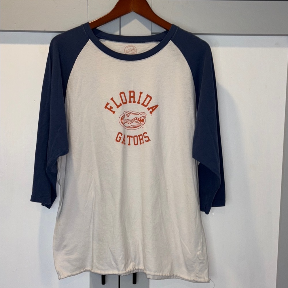 Vintage Banner Supply CO Florida Gator Raglan Sleeve T-Shirt Pima Cotton SZ XL
